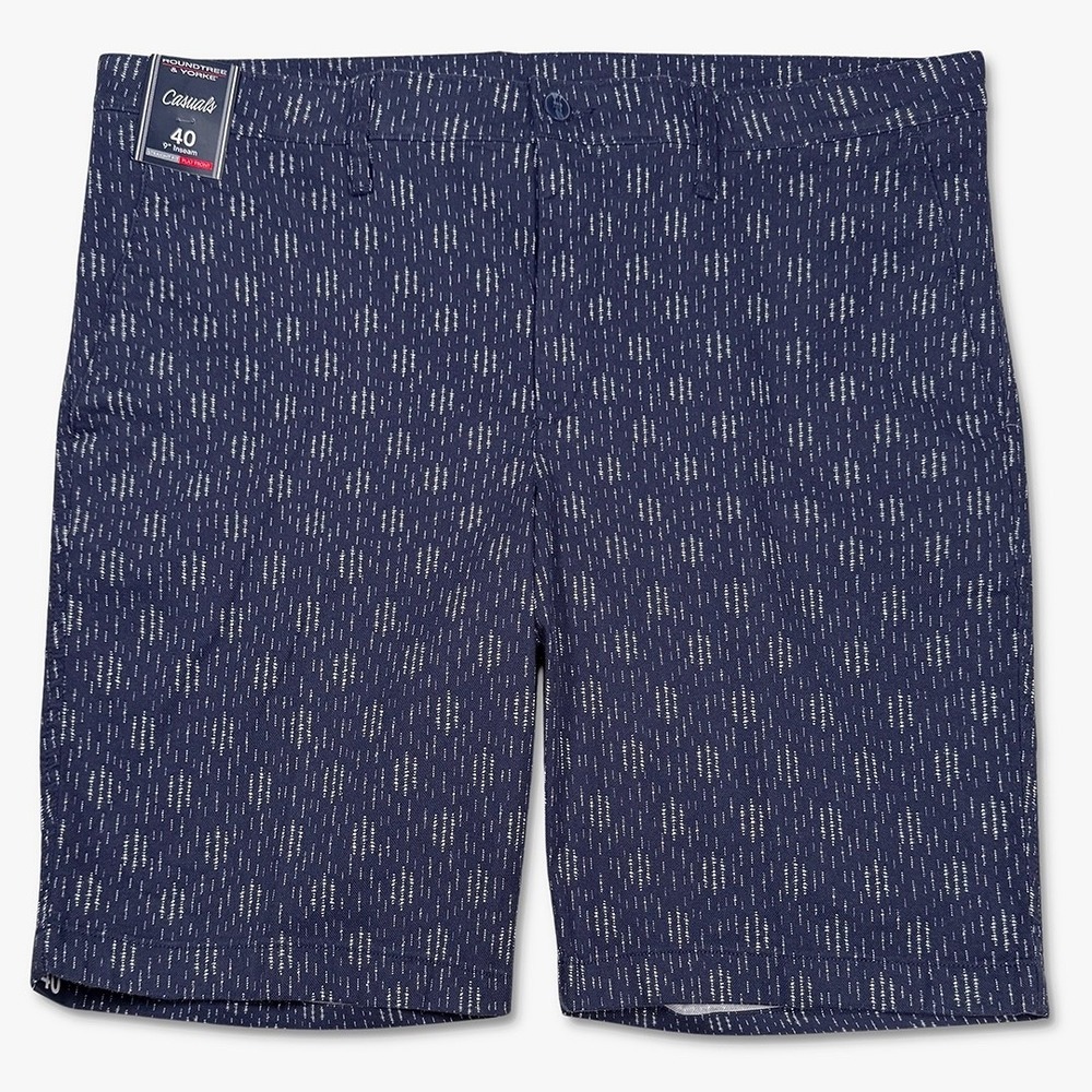 Roundtree & Yorke 9" Casual Shorts - NWT Mens Size 40 Navy‎ / White - #49419-J3